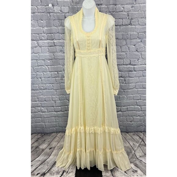 Gunne Sax Dresses & Skirts - GUNNE SAX Prairie Wedding Dress Cottagecore  Lace Romantic Bridal 7